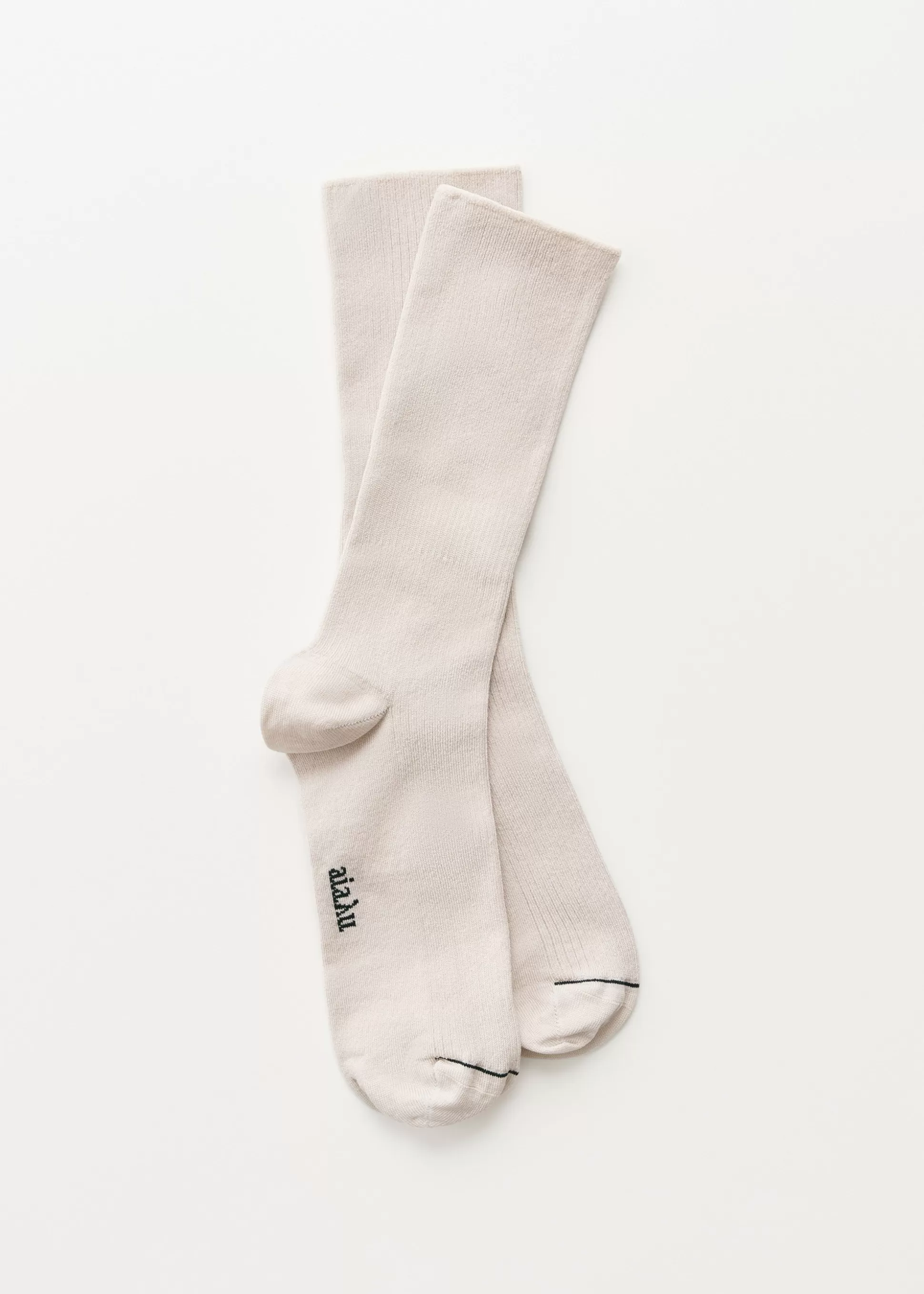 aiayu Strømper<Cotton rib socks Milk
